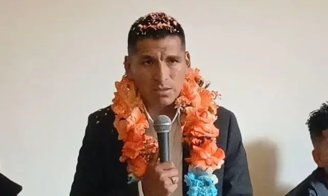 El candidato de Nueva Generación Patriótica (NGP), Iván Quispe Gutiérrez.