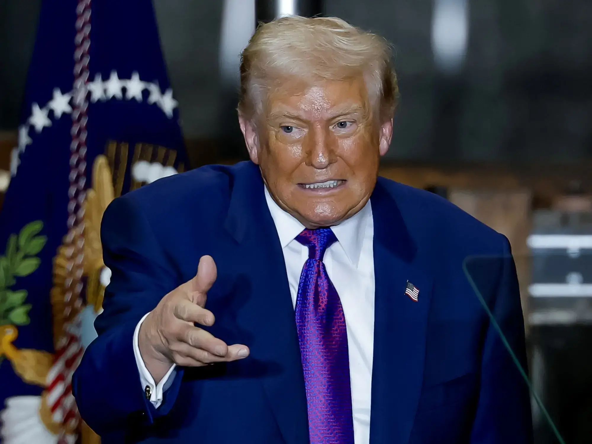 Donald Trump en un acto público