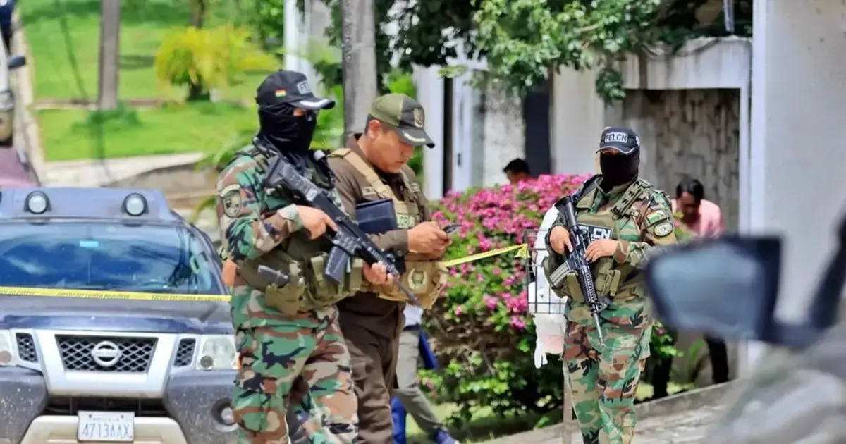 Operativo policial en el Urubó.