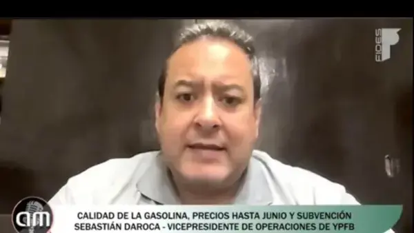 Sebastián Daroca, vicepresidente de operaciones de YPFB.