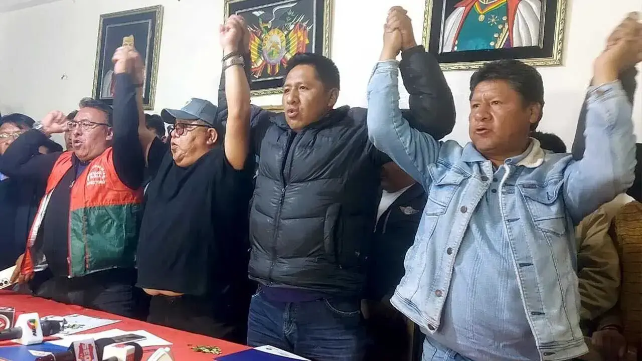 Dirigencia del transporte de La Paz y El Alto.