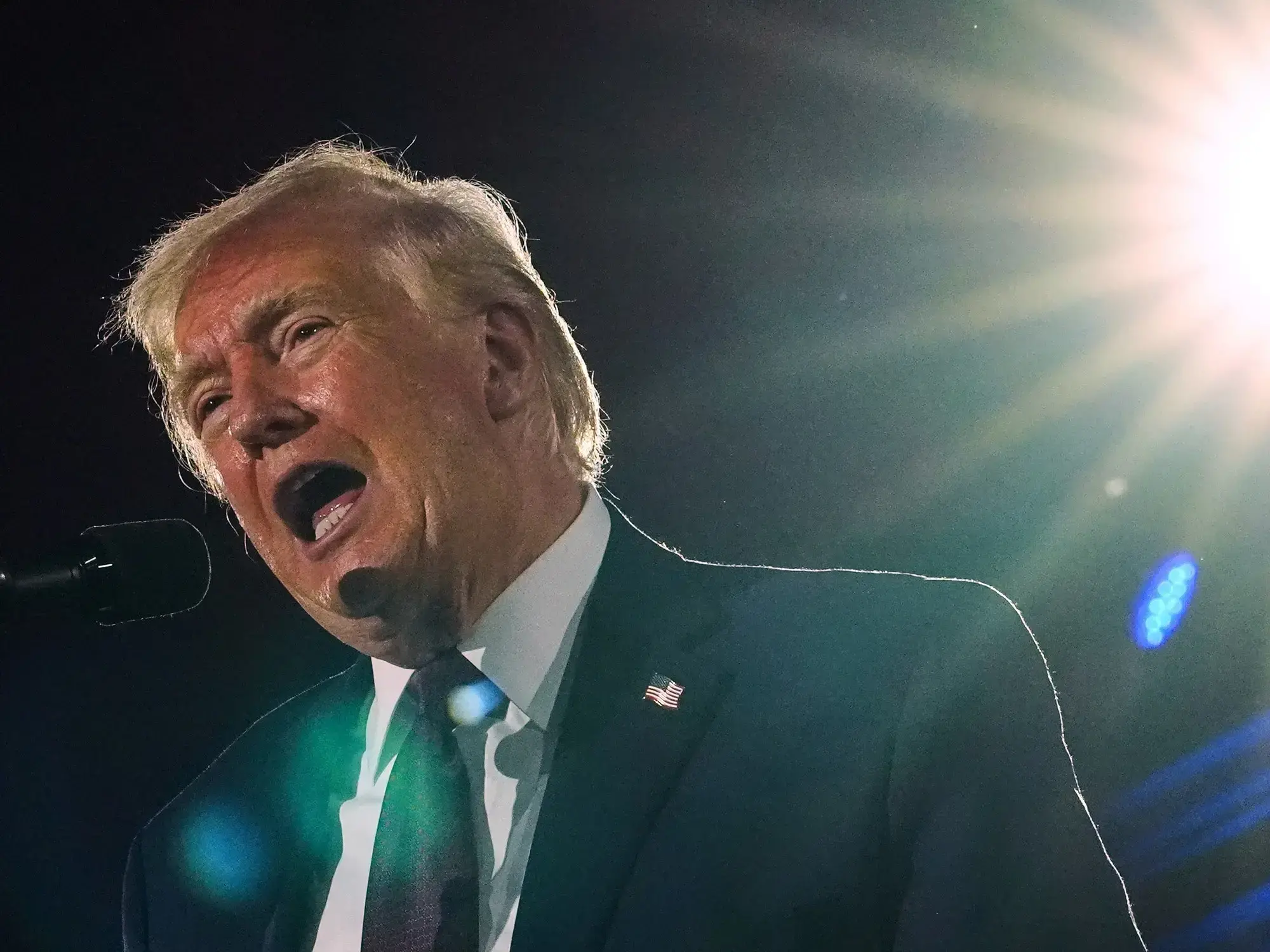 Donald Trump durante un discurso