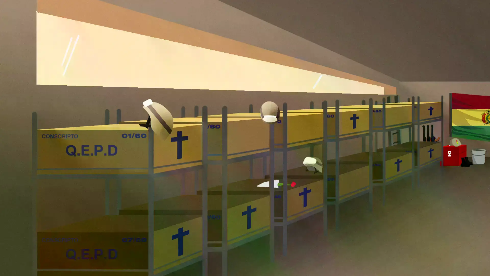 Ilustración sobre el servicio militar.