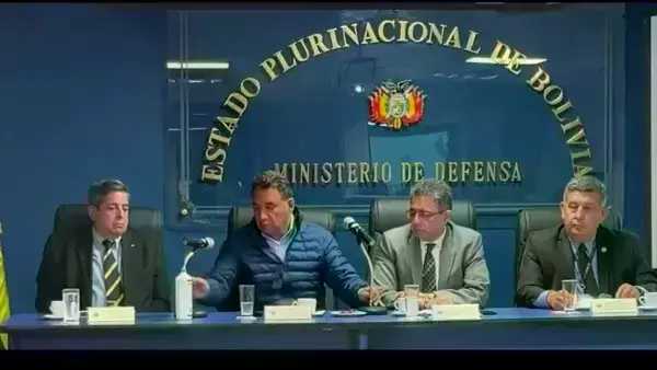 Ministro de Defensa, Marcelo Salinas, durante la Rendición de Cuentas 2025.