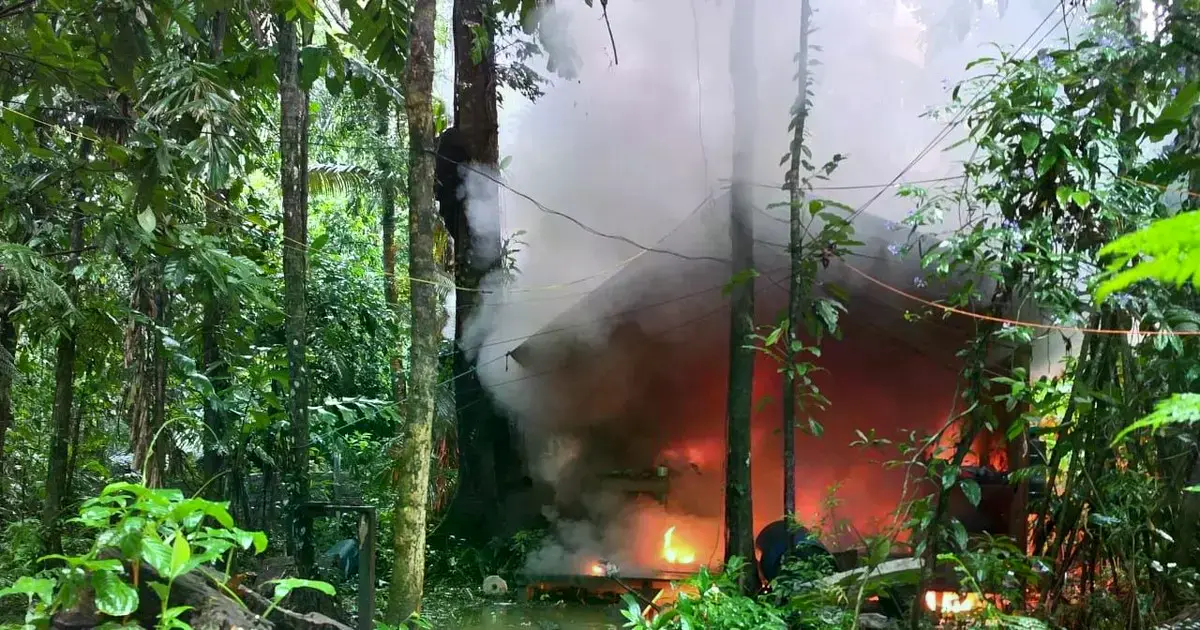 Laboratorio de droga destruido en el Chapare