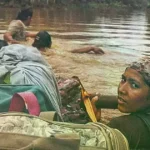 Inundaciones en Yapacaní obligan a familias a evacuar con el agua al cuello