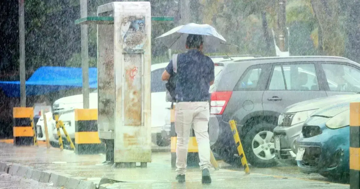 Lluvia en la capital cruceña