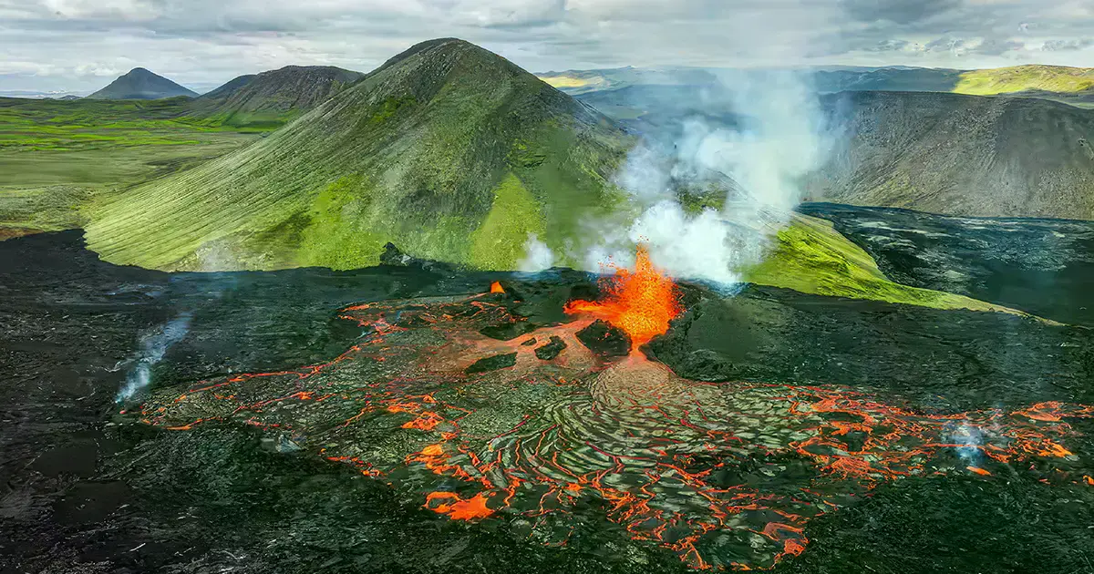 La fisura de Fagradalsfjall en Islandia entró en erupción en 2021.