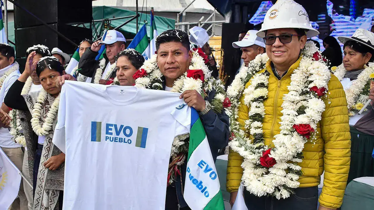 Leonardo Loza, candidato a la Gobernación, y Carlos Zavaleta, candidato a la alcaldía de Cochabamba.