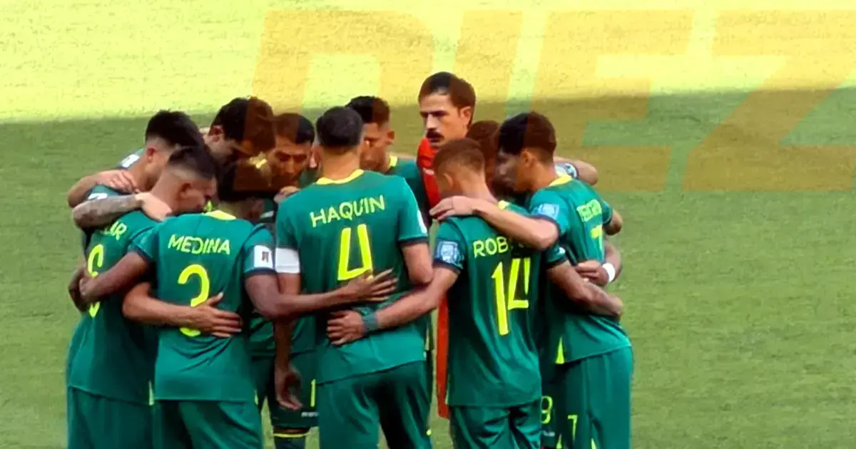 La selección boliviana durante su preparación.