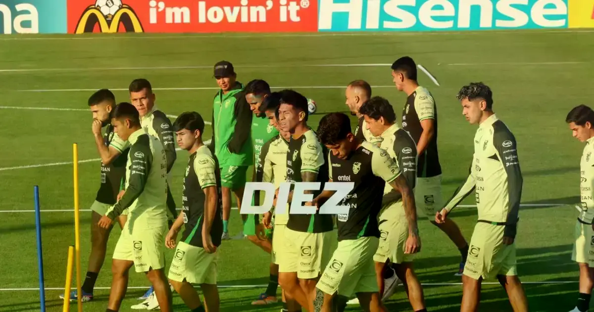 Selección boliviana completando su antepenúltimo entrenamiento.
