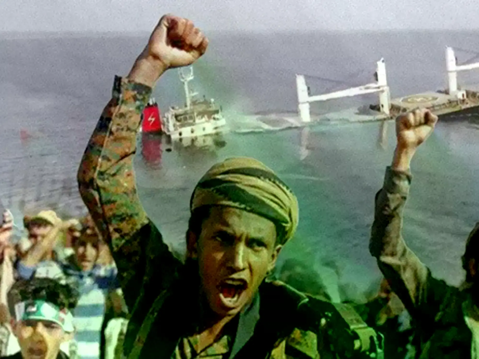 Un partidario hutí durante una protesta en Saná, Yemen, en febrero de 2025.