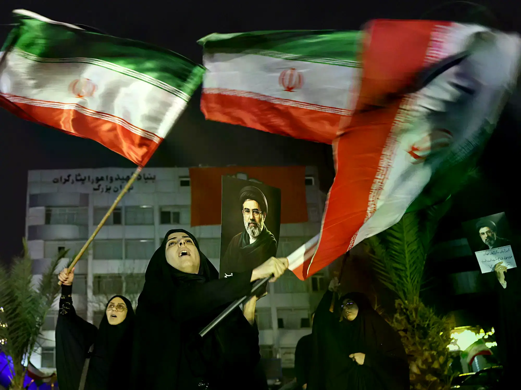 Manifestación en apoyo a las fuerzas armadas en Teherán, Irán, el 25 de marzo de 2026.