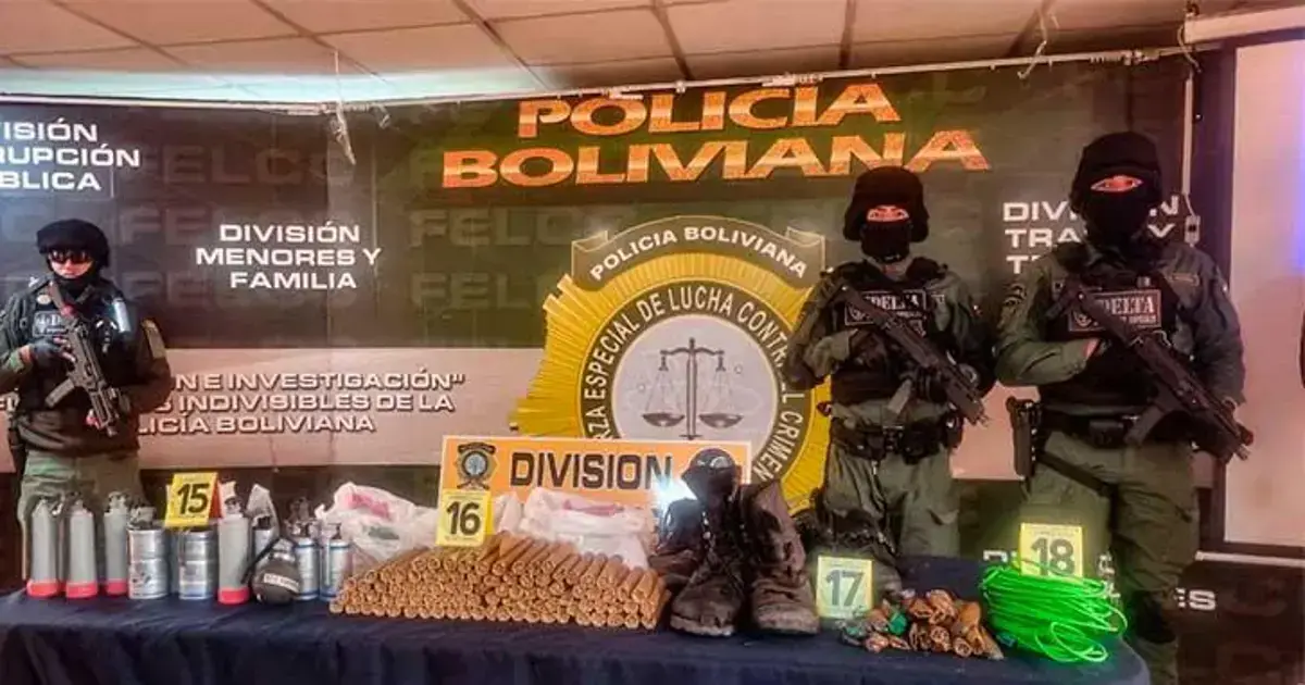 aprehendidos detenidos armas de fuego Los Yungas