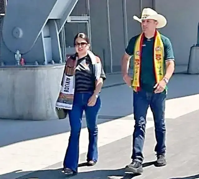 El vicepresidente Edmand Lara y su esposa, la diputada Diana Romero, en México.