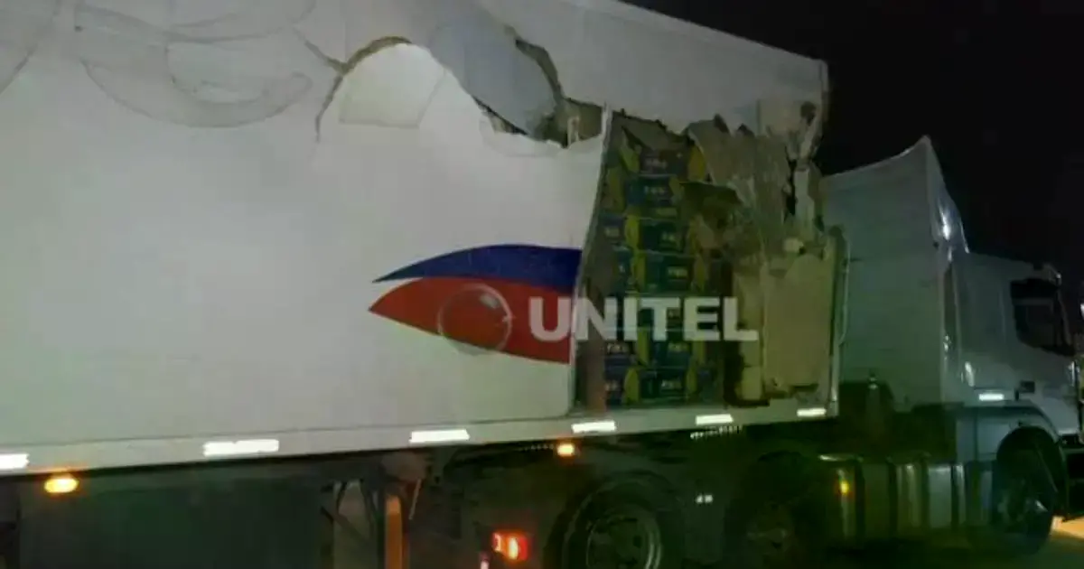 En estas condiciones quedó uno de los camiones afectados