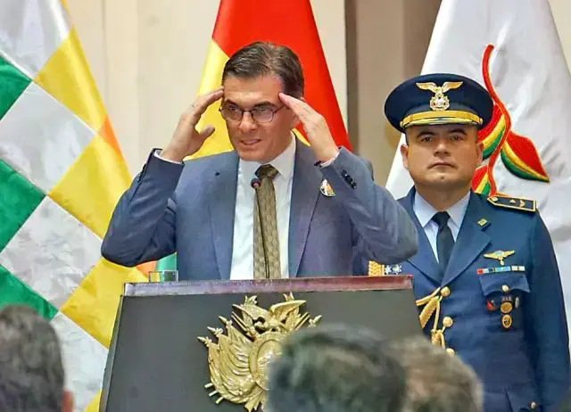 Presidente Rodrigo Paz, ayer, en el acto.