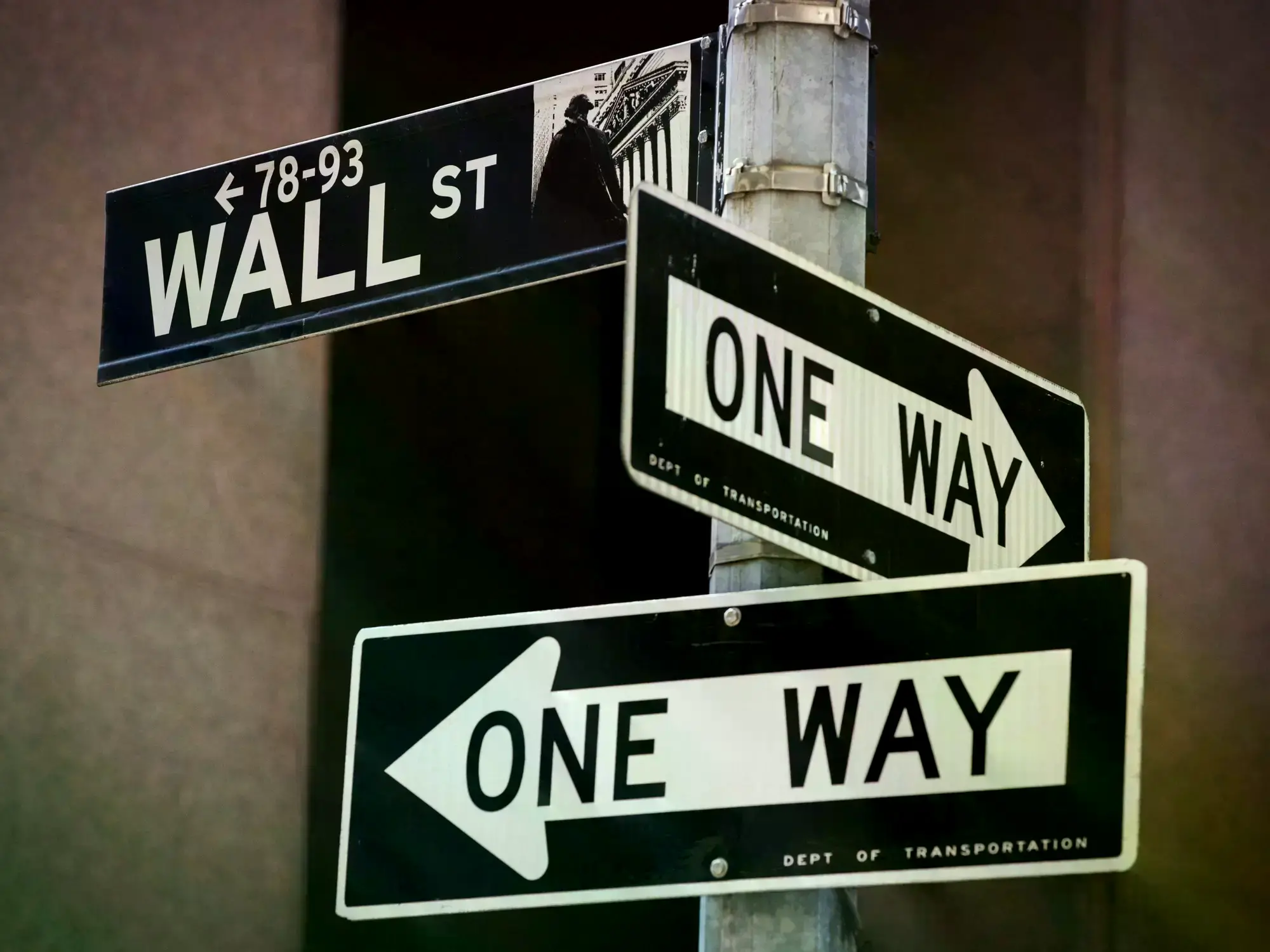 Un operador en la Bolsa de Nueva York.