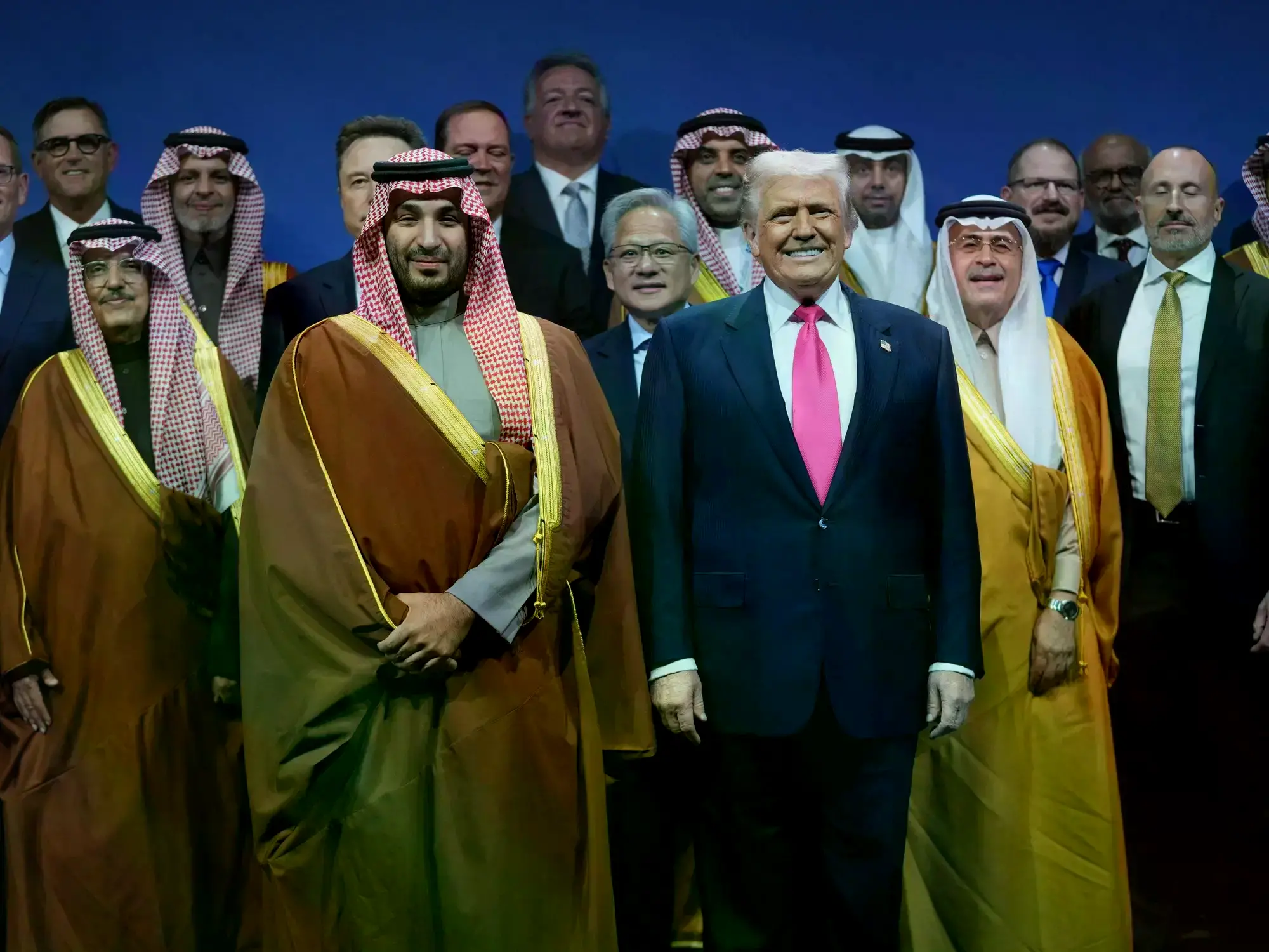 Donald Trump con el príncipe saudí Mohammed bin Salman en el Kennedy Center.