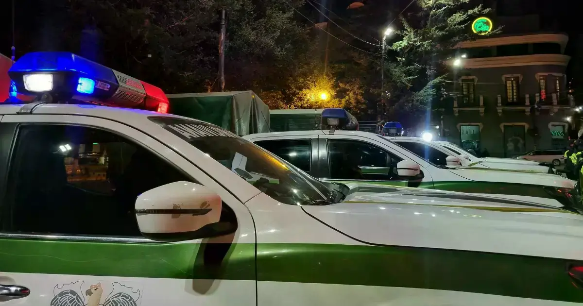 Operativo policial en Oruro.
