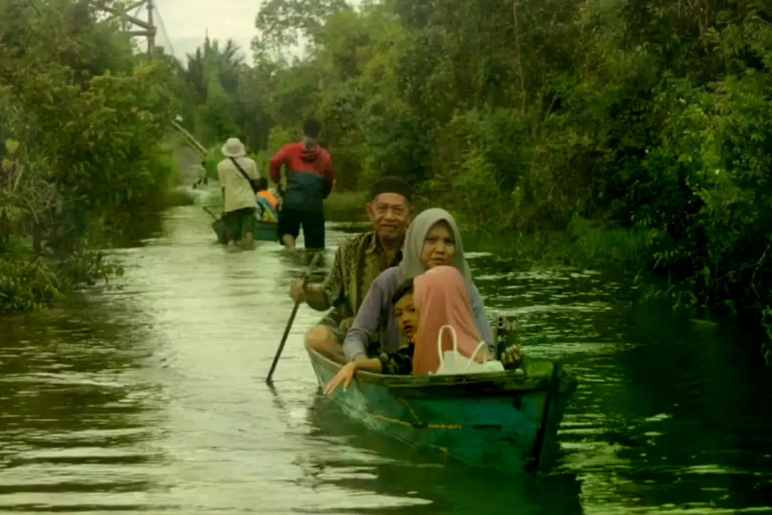 Inundaciones en una escuela de Banjarbaru, Indonesia.