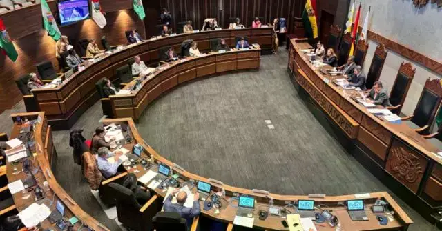 Sesión en la Cámara de Senadores.