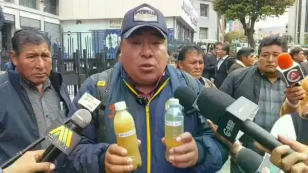 Marlon Cruz, dirigente de la Federación Departamental de Transporte Pesado de La Paz.