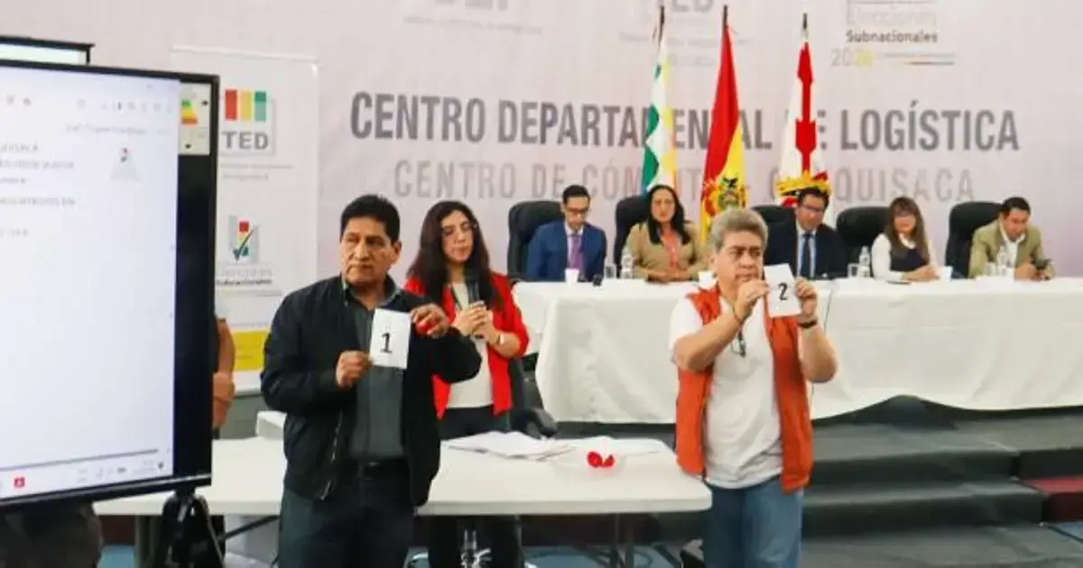 El sorteo de franjas en Chuquisaca.