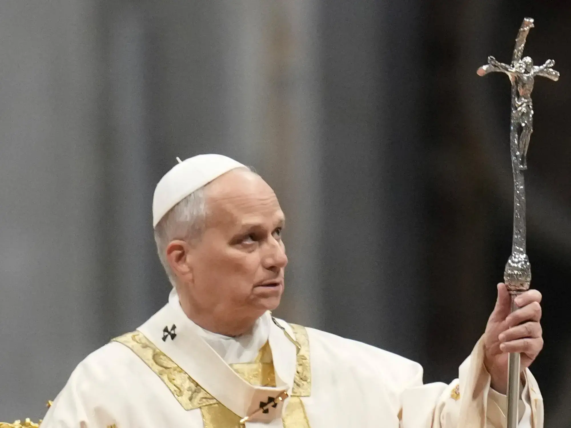 El Papa León XIV durante la celebración del Jueves Santo en el Vaticano.