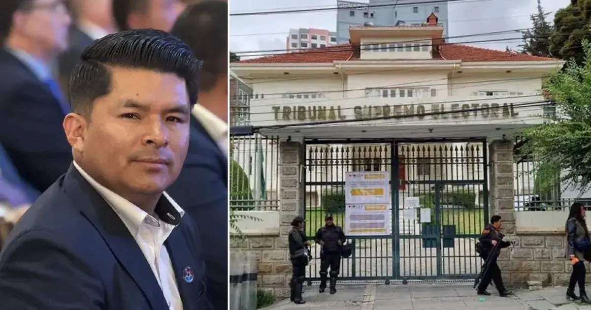 El senador Wilder Veliz (izquierda) anunció la medida ante la CIDH.
