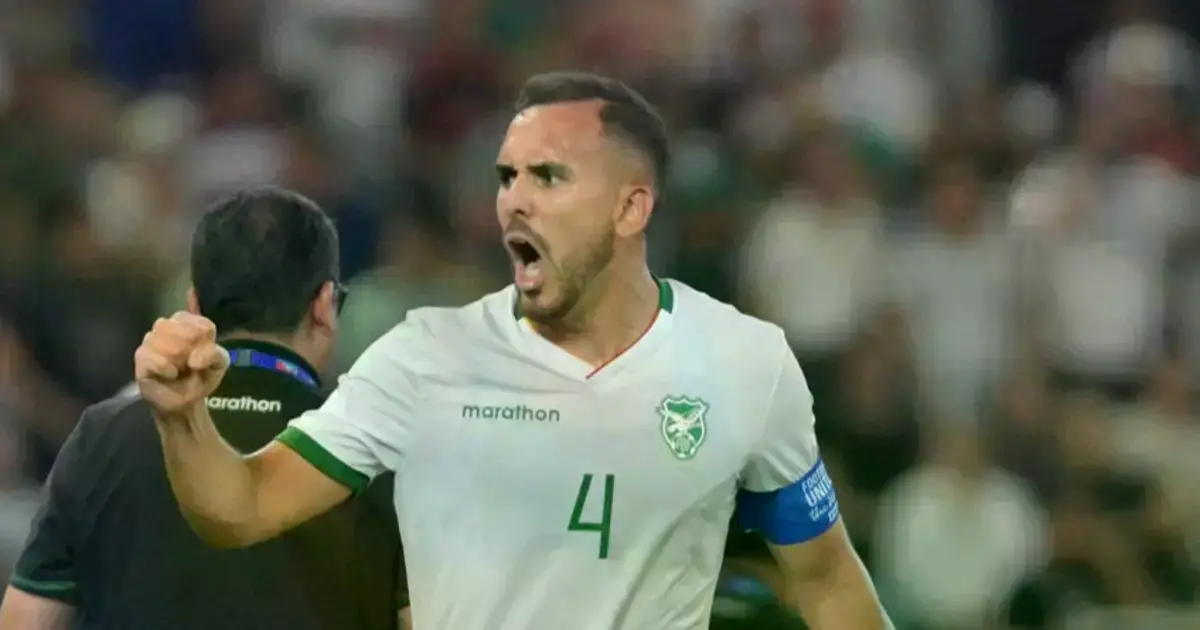 El jugador celebrando el gol de la Verde ante Irak.