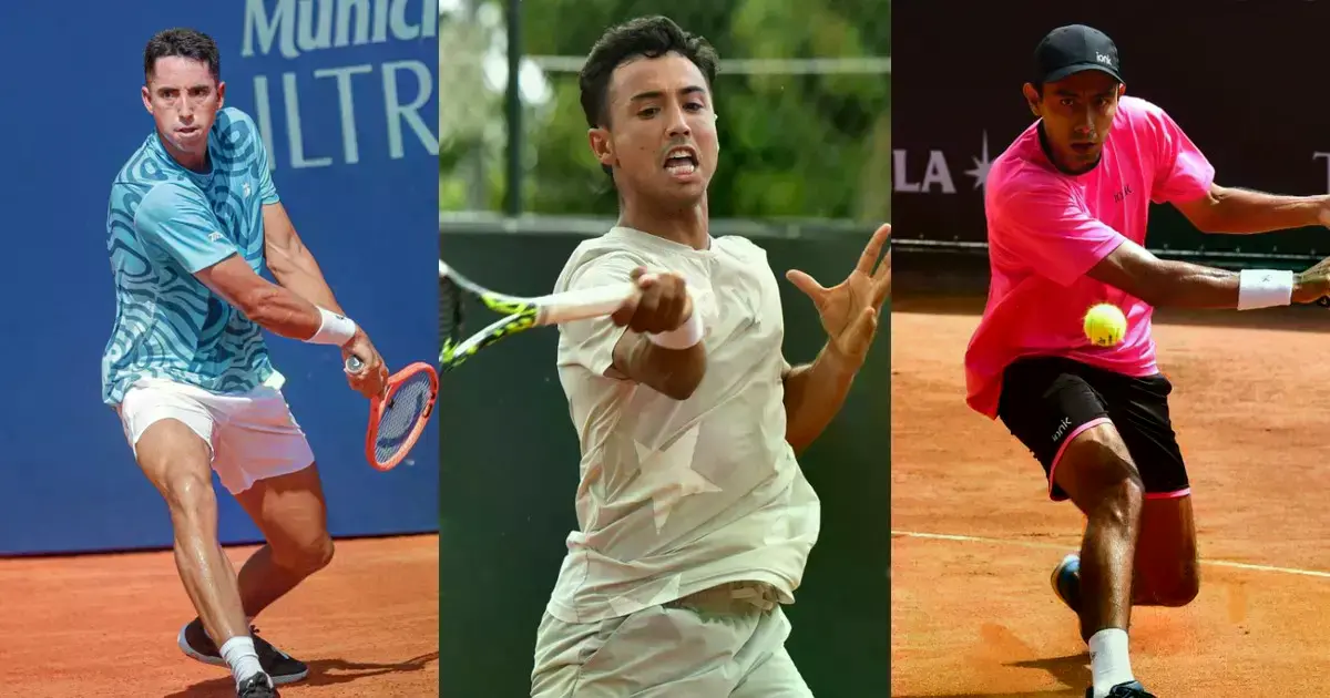 Murkel y Hugo Dellien junto a Boris Arias.