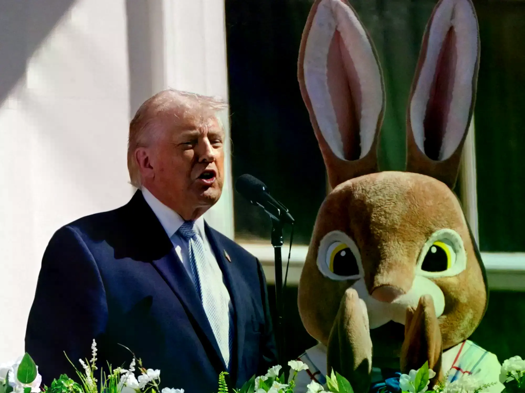 Donald Trump durante una celebración de Pascuas en la Casa Blanca
