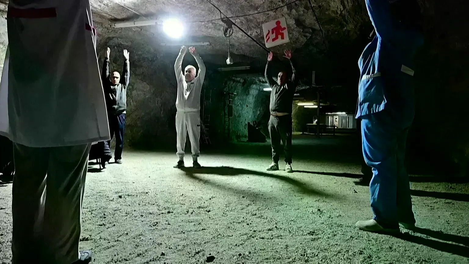 Interior del Centro Republicano de Espeleoterapia en las cuevas de sal.