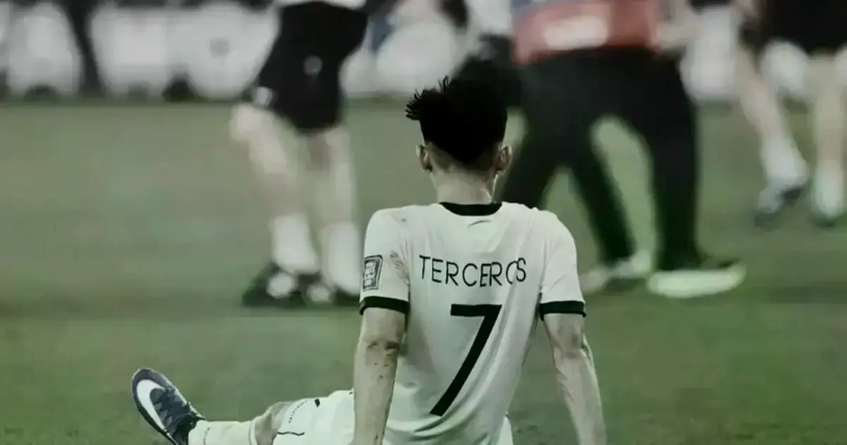 Miguelito tras la derrota ante Irak.