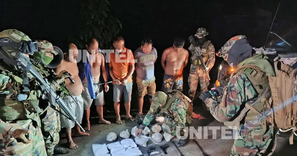 Momento en el que los efectivos hacían prueba de campo