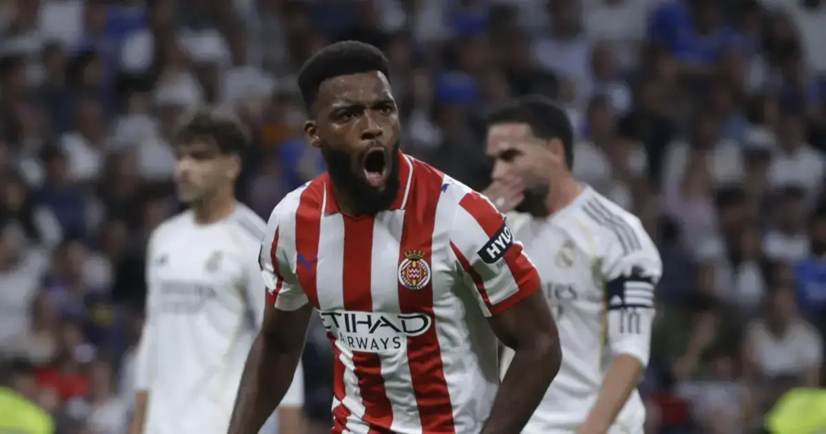 Thomas Lemar celebra el gol conseguido ante el Real Madrid.