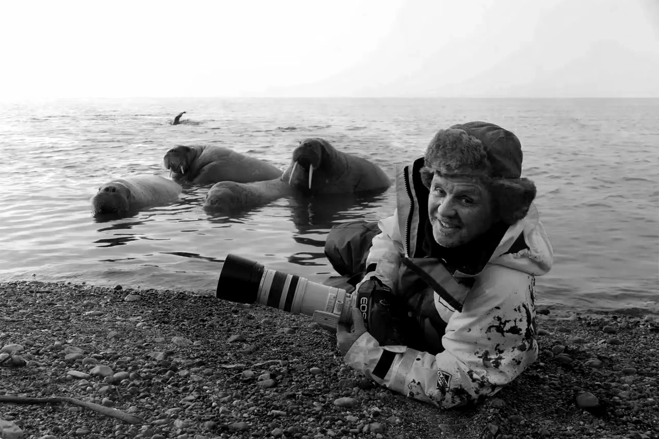 Doug Allan, camarógrafo de vida salvaje, en 2013.