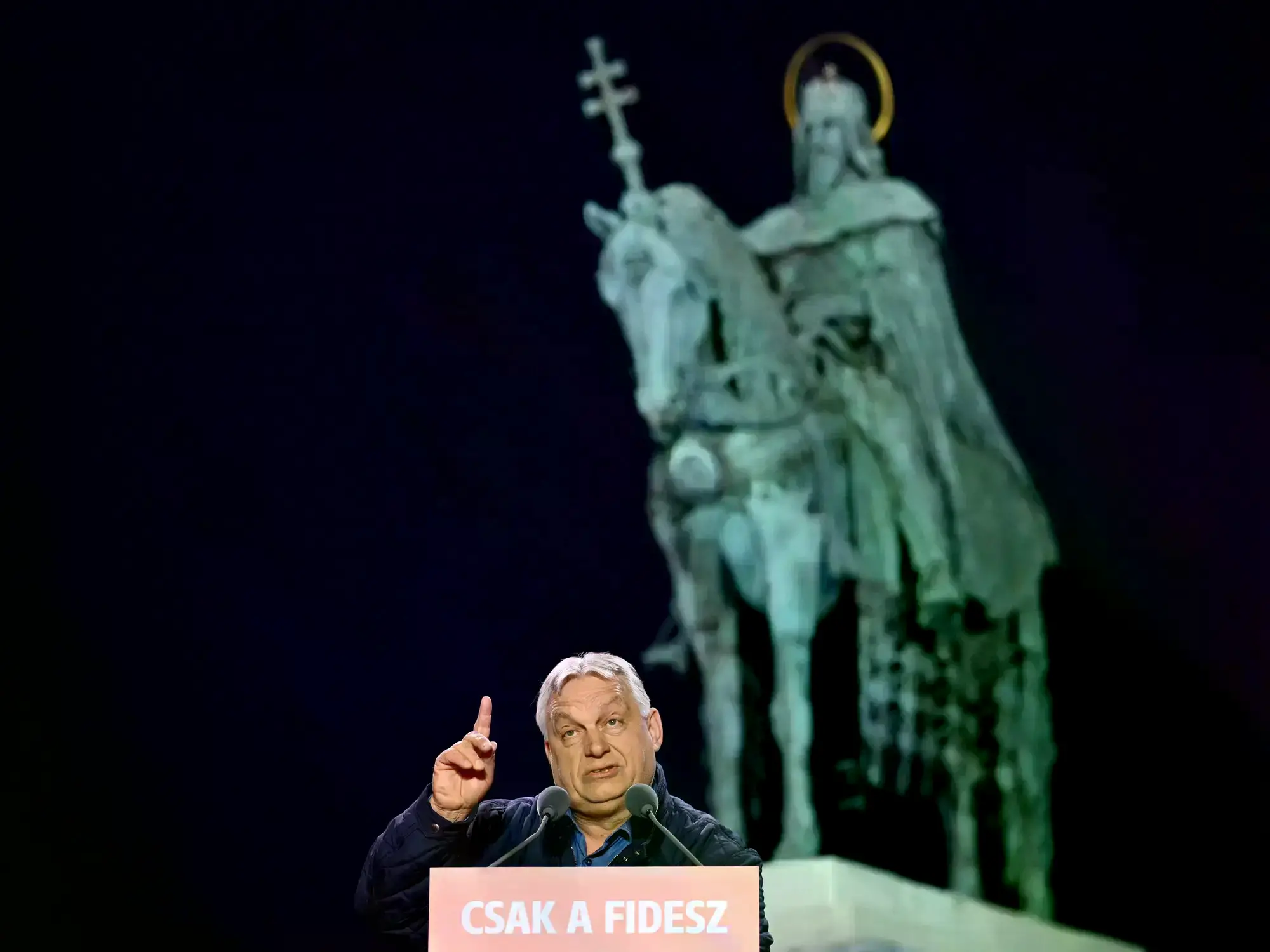 Viktor Orbán durante un acto de campaña en Budapest.