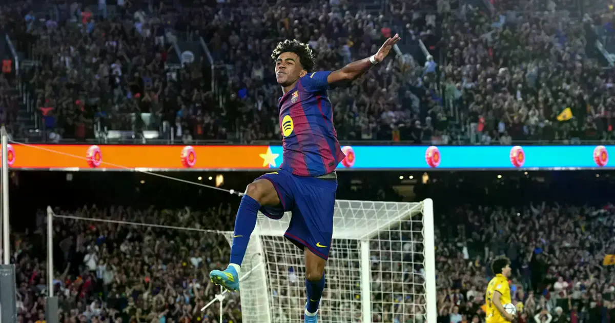 Lamine Yamal es decisivo en Barcelona, que acaricia el título de Liga.