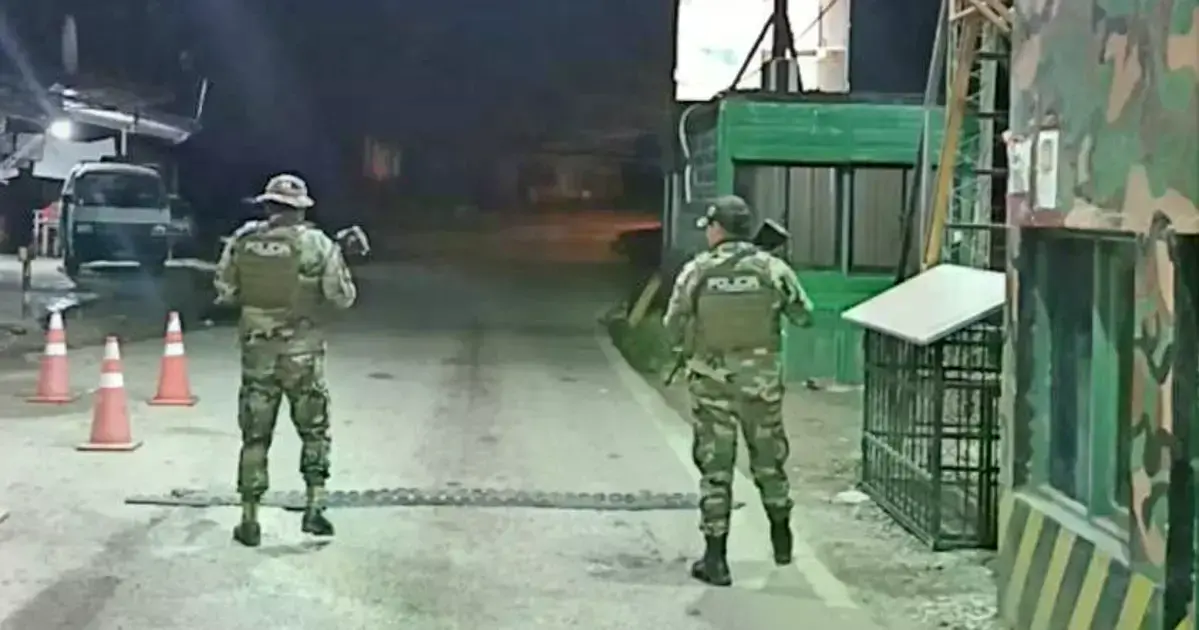 Operativo policial en la zona del crimen