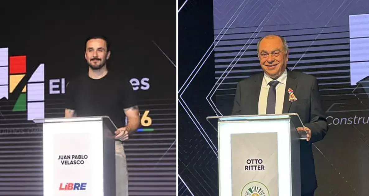 Juan Pablo Velasco y Otto Ritter, candidatos a la Gobernación de Santa Cruz.