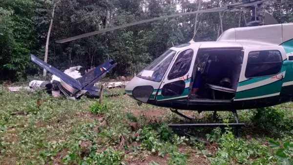 Helicóptero de la Policía llegó al lugar en San Miguelito, Cochabamba.
