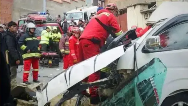 Accidente de tránsito en Alto Sopocachi