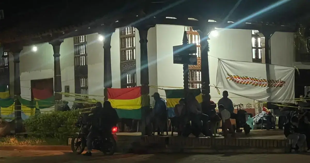 Protesta en la Alcaldía de San Ignacio de Velasco.