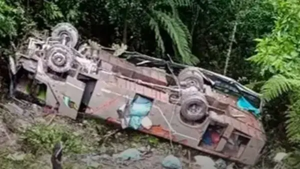 Imagen del accidente en la carretera hacia Apolo.