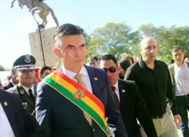 El presidente de Bolivia, Rodrigo Paz, en el aniversario de Tarija.