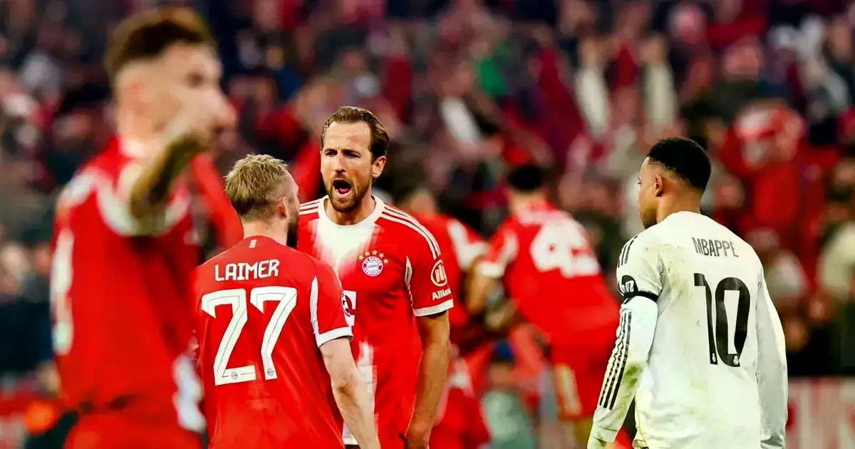El Bayern celebrando uno de sus goles ante el Real Madrid en el Allianz Arena.