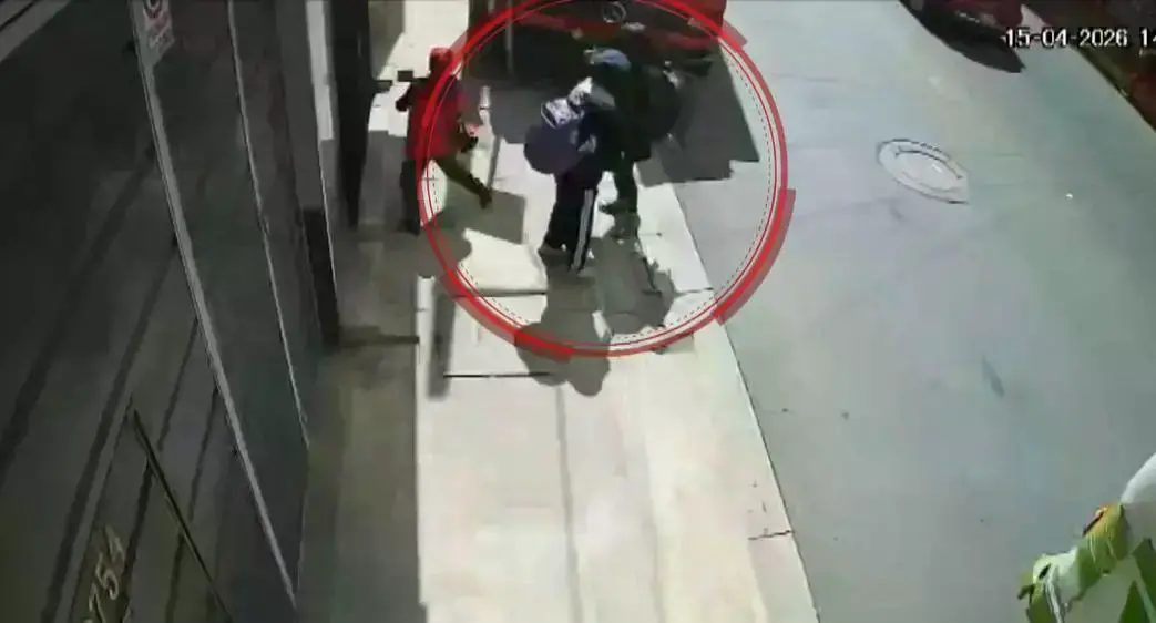 Captura de video del accidente en la avenida 9 de Abril, La Paz.