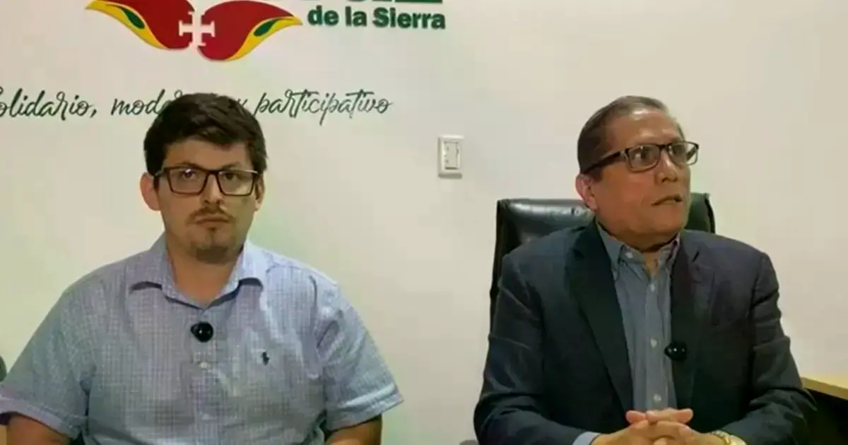 Erwin Tapia, director de Asuntos Jurídicos de la Alcaldía cruceña, informa sobre los salarios adeudados.